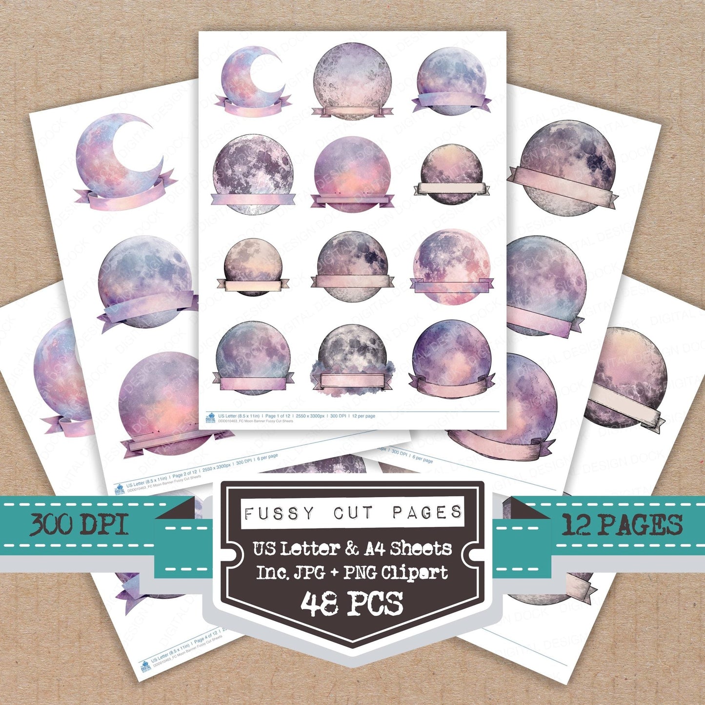 DDD010463_FC Moon Banner Fussy Cut Sheets