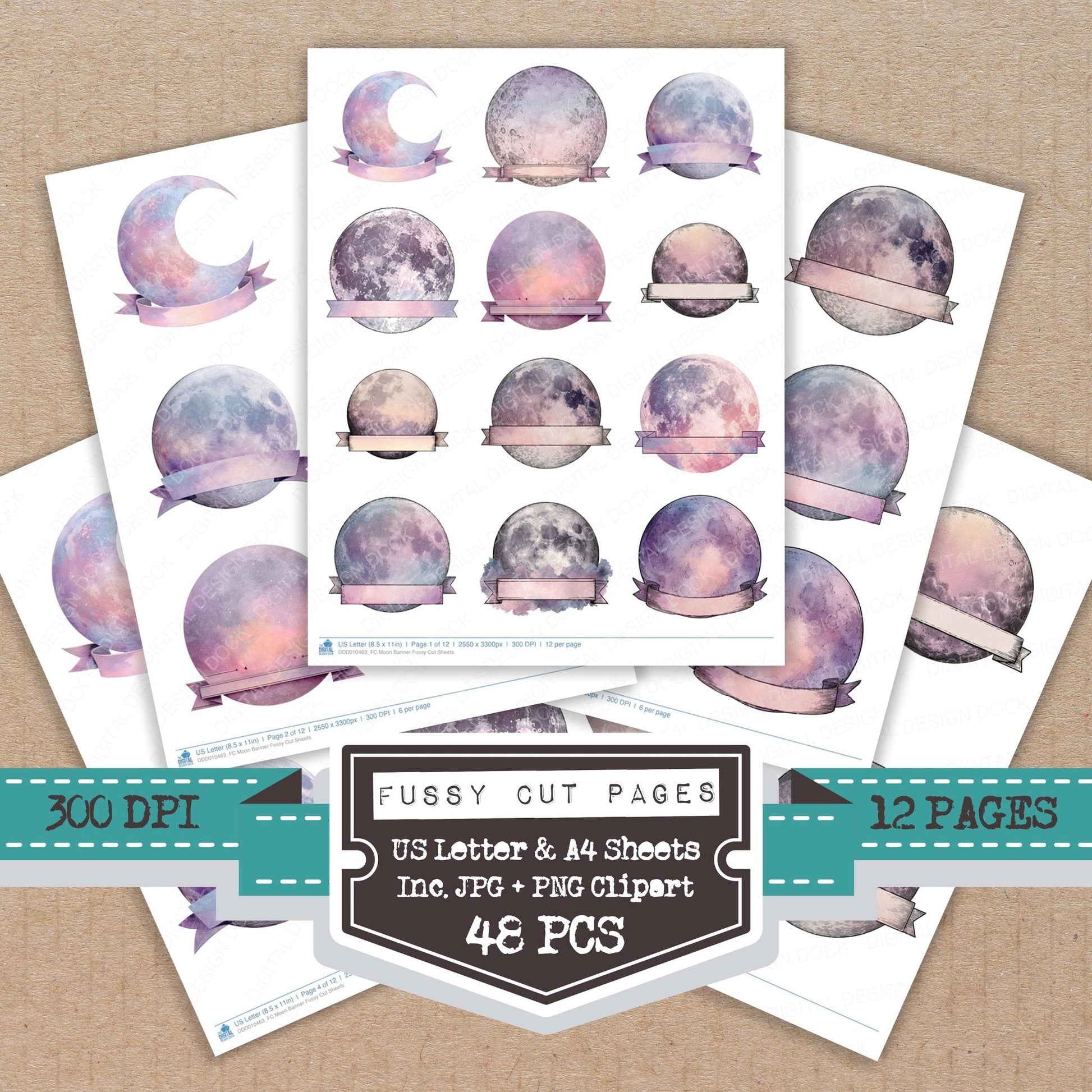 DDD010463_FC Moon Banner Fussy Cut Sheets