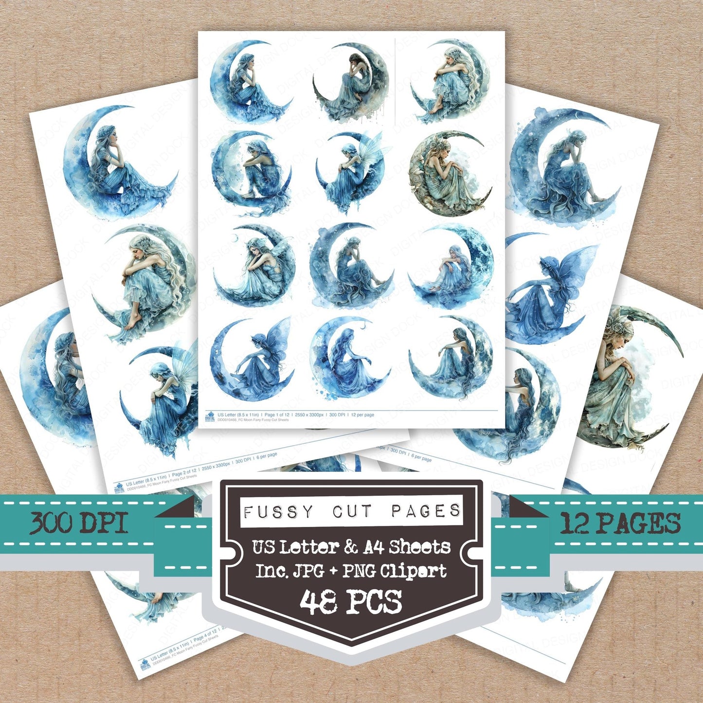 DDD010466_FC Moon Fairy Fussy Cut Sheets