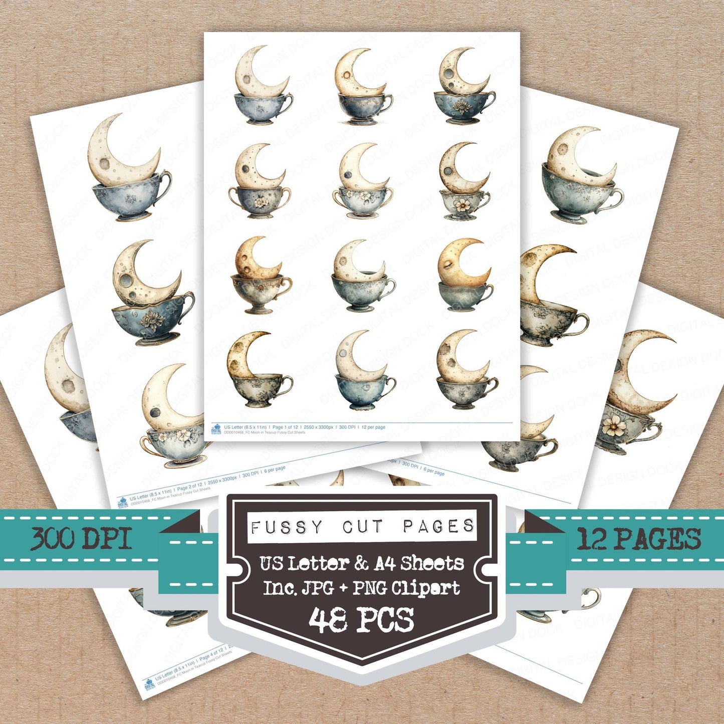 DDD010468_FC Moon in Teacup Fussy Cut Sheets