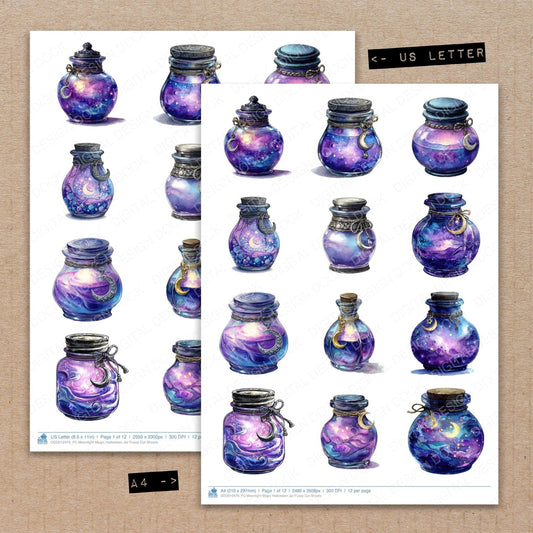 DDD010476_FC Moonlight Magic Halloween Jar Fussy Cut Sheets