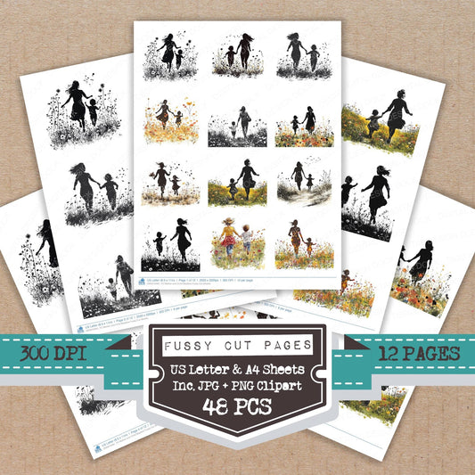 DDD010481_FC Mother and Child Meadow Fussy Cut Sheets