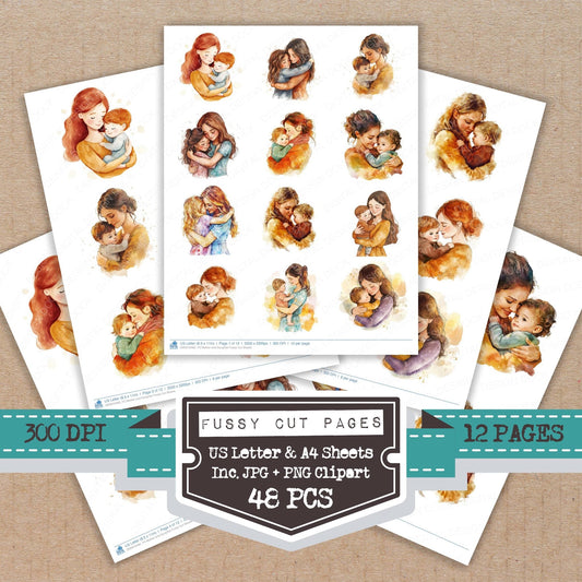 DDD010482_FC Mother and Daughter Fussy Cut Sheets