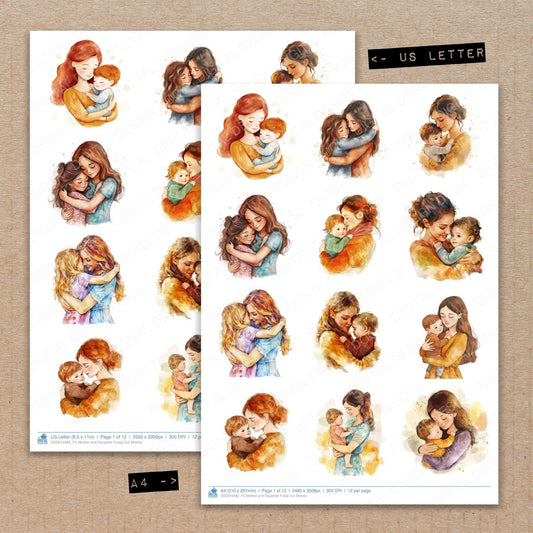 DDD010482_FC Mother and Daughter Fussy Cut Sheets