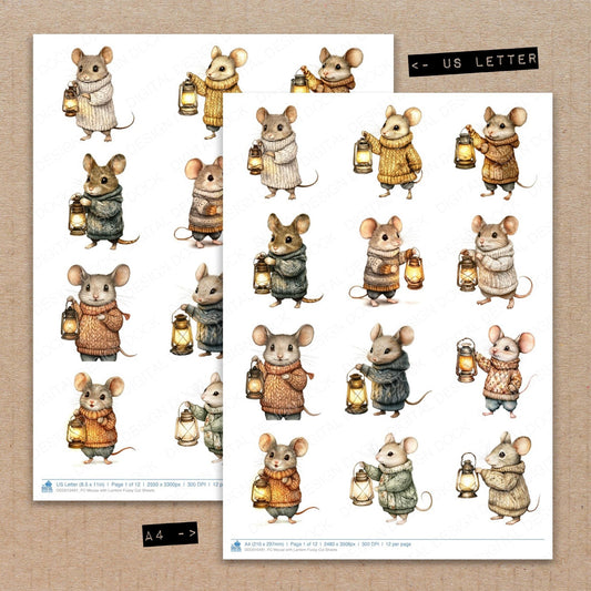 DDD010491_FC Mouse with Lantern Fussy Cut Sheets