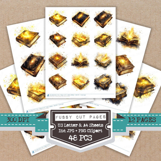 DDD010500_FC Mystical Golden Book Fussy Cut Sheets