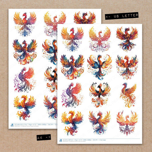 DDD010501_FC Mythical Phoenix Fussy Cut Sheets