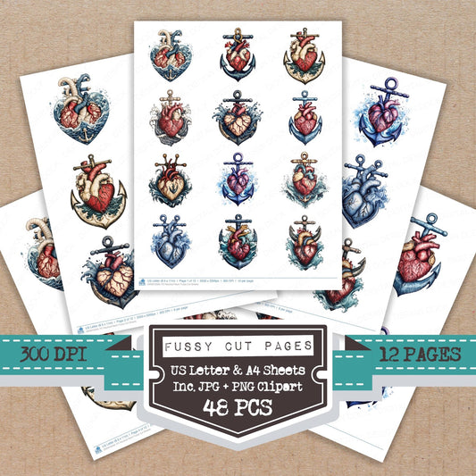 DDD010509_FC Nautical Heart Fussy Cut Sheets
