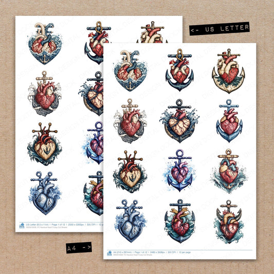 DDD010509_FC Nautical Heart Fussy Cut Sheets