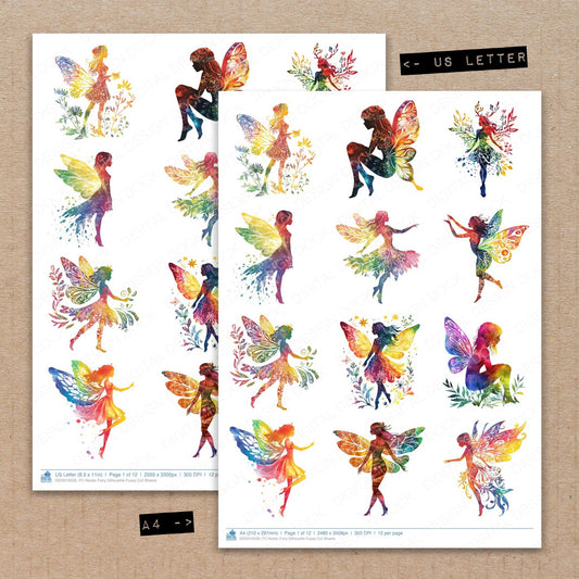 Nordic Fairy Silhouette Fussy Cut Sheets (DDD010556)