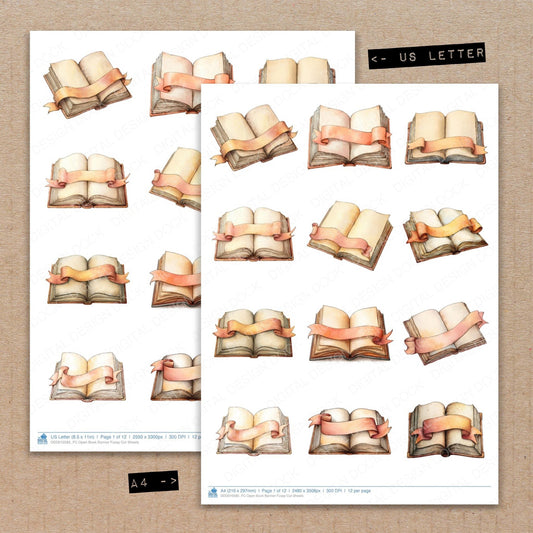 DDD010585_FC Open Book Banner Fussy Cut Sheets