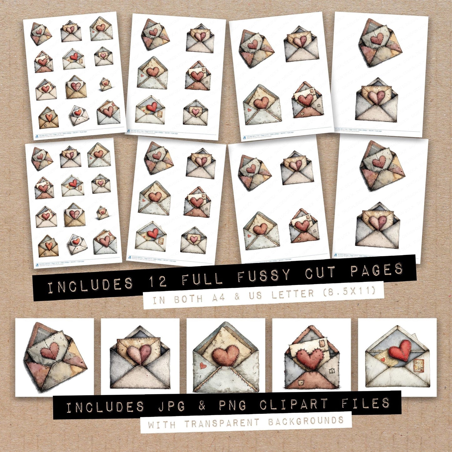 DDD010591_FC Open Love Letter Fussy Cut Sheets