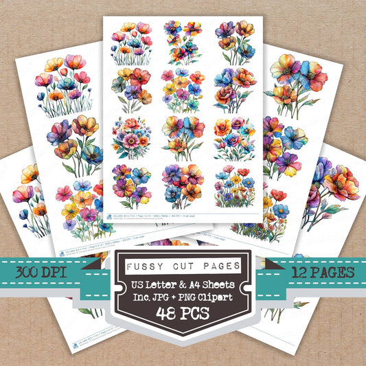 DDD010603_FC Oversized Abstract Flowers Fussy Cut Sheets