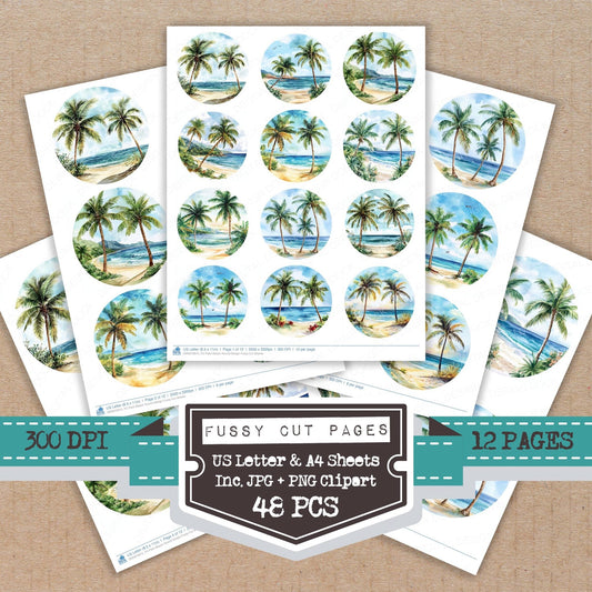 DDD010615_FC Palm Beach Round Design Fussy Cut Sheets