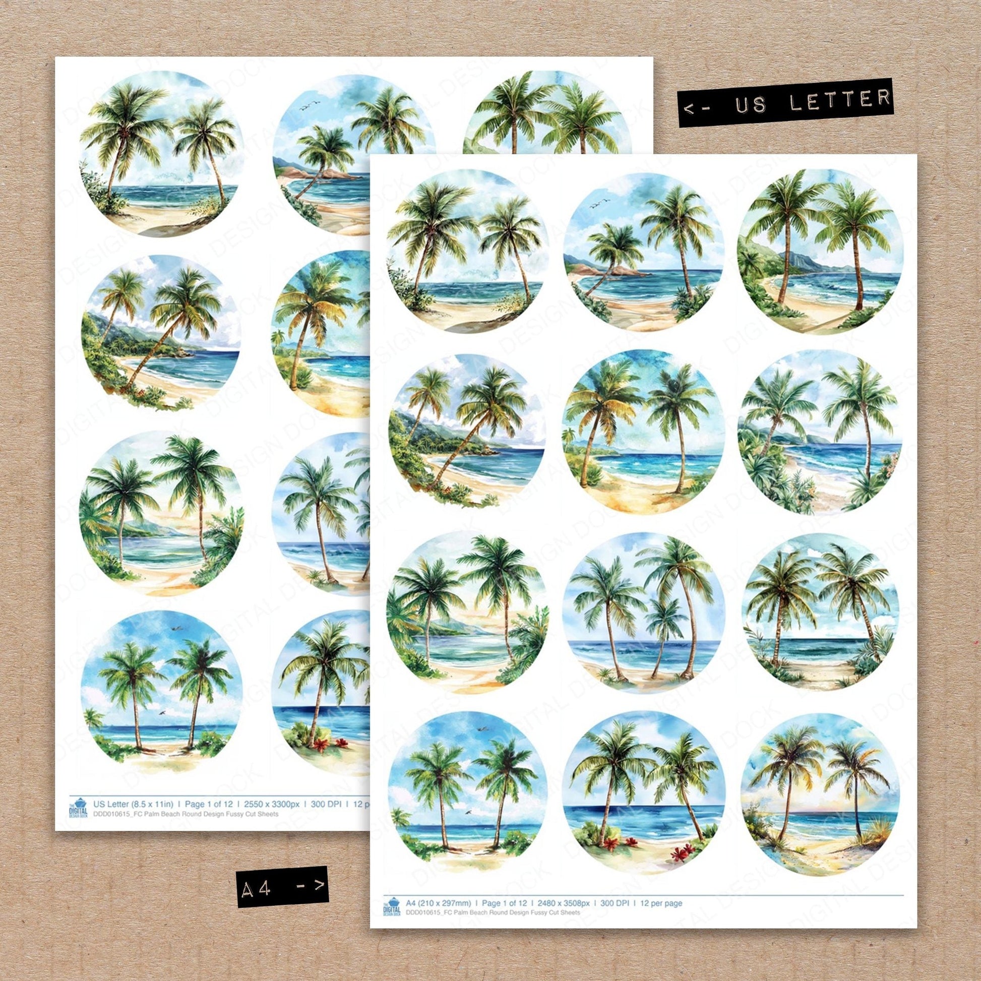 DDD010615_FC Palm Beach Round Design Fussy Cut Sheets