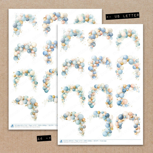 DDD010624_FC Pastel Balloon Arch Fussy Cut Sheets