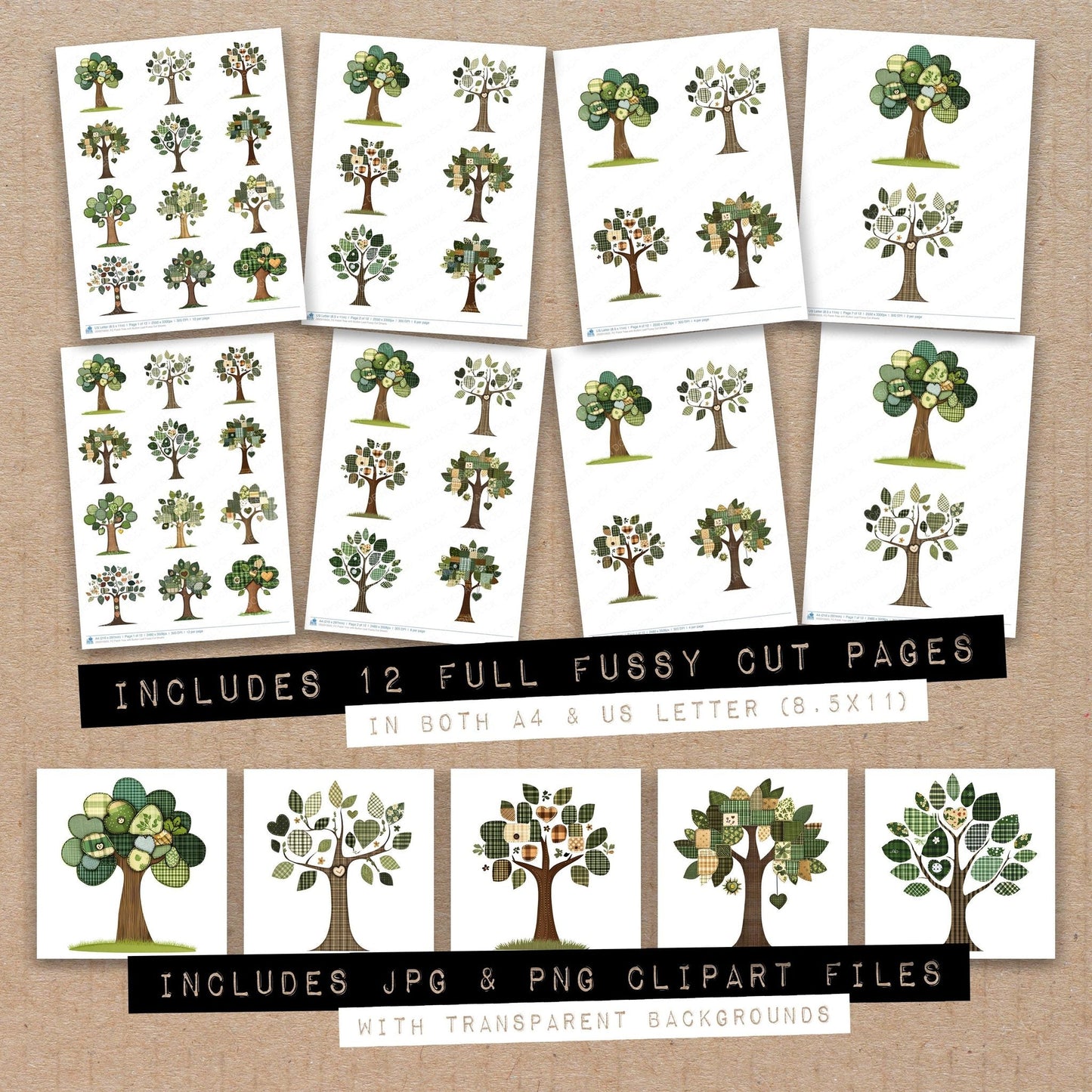 DDD010635_FC Patch Tree with Button Leaf Fussy Cut Sheets