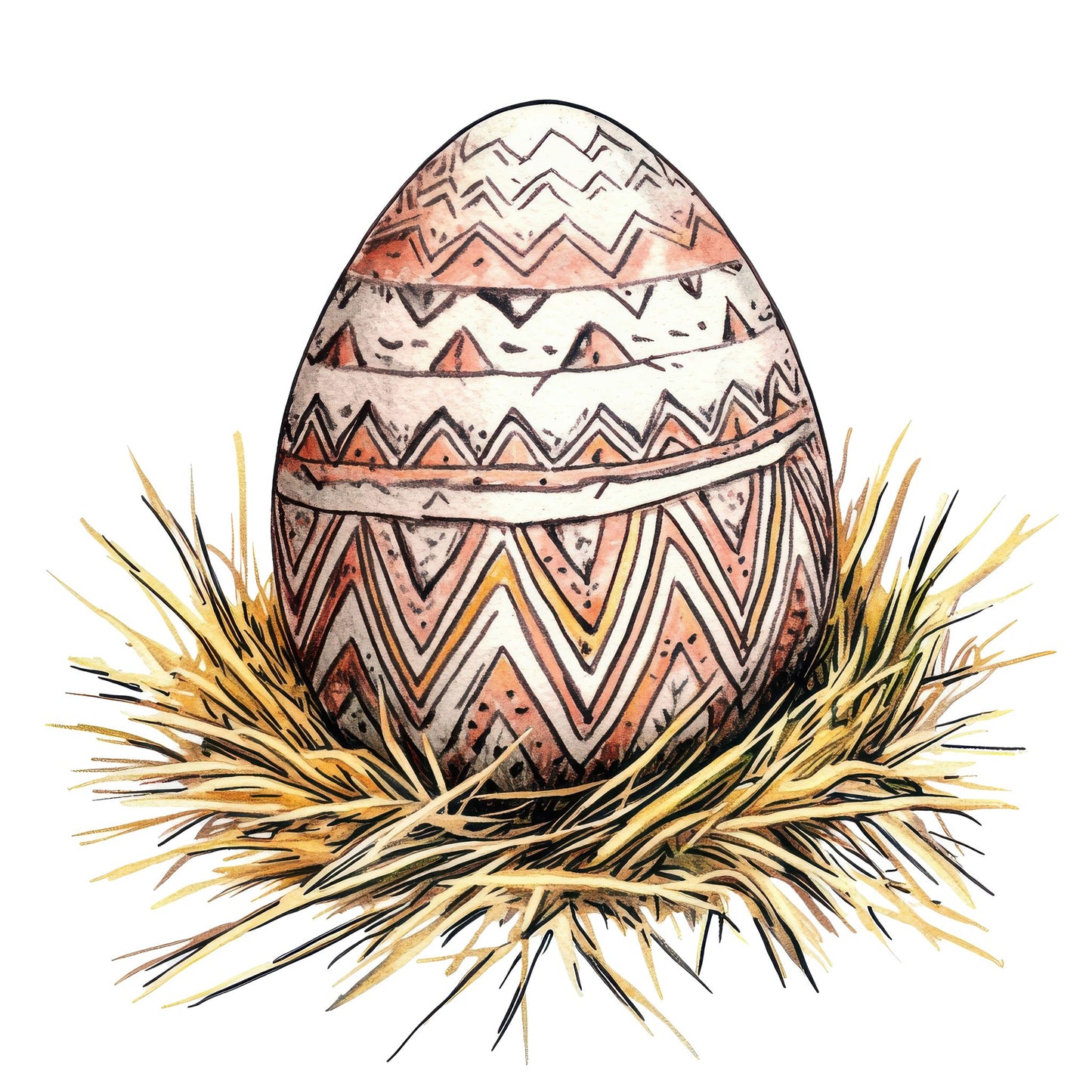 Patterned Easter Egg Fussy Cut Sheets (DDD010648)