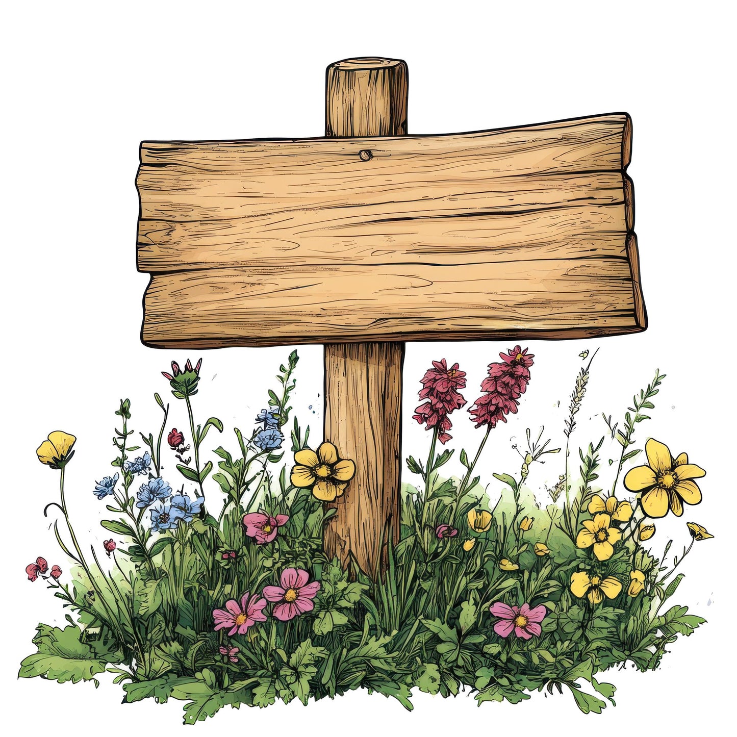 Rustic Wooden Sign Fussy Cut Sheets (DDD010851)