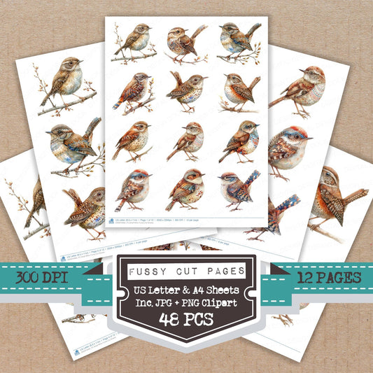 Small Wren Fussy Cut Sheets (DDD010966)