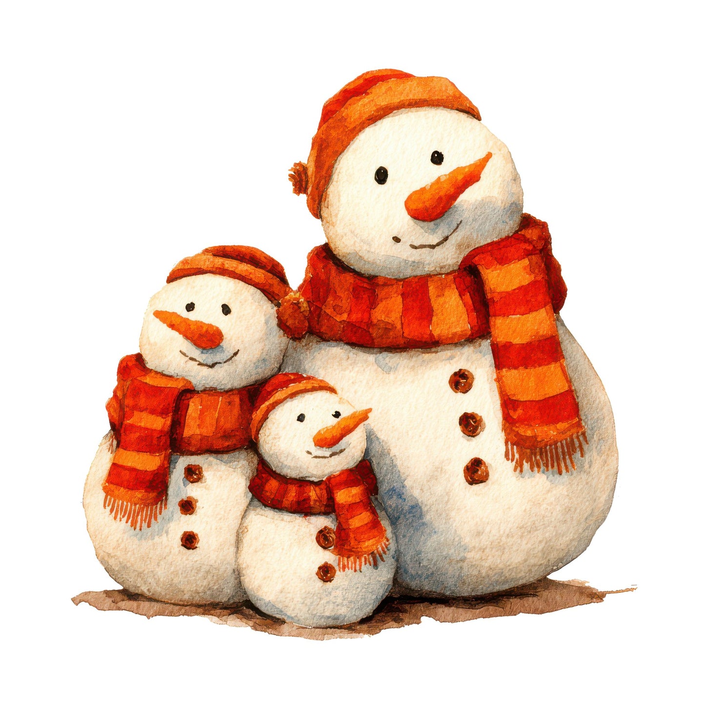 Snowman Family Scarves Fussy Cut Sheets (DDD010986)
