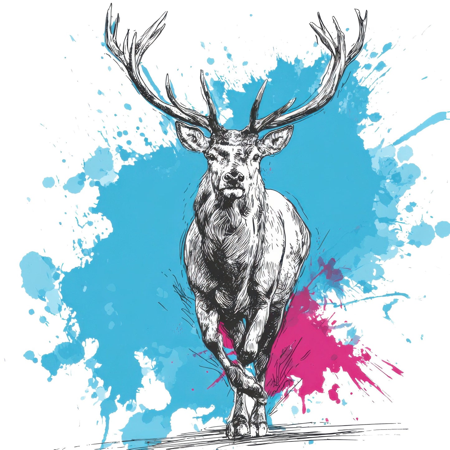 Stag Neon Colour Splash Fussy Cut Sheets (DDD011024)