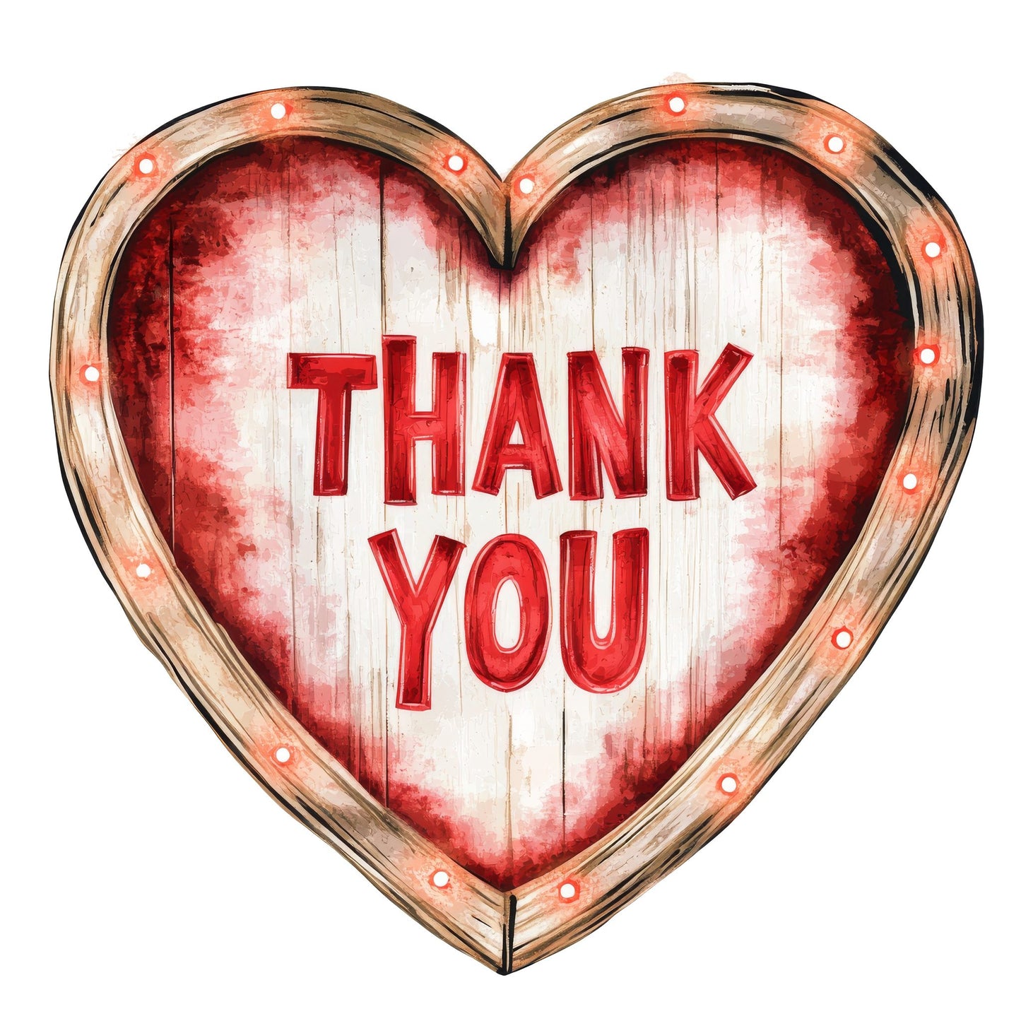 Thank You Wooden Heart Sign Fussy Cut Sheets (DDD011119)