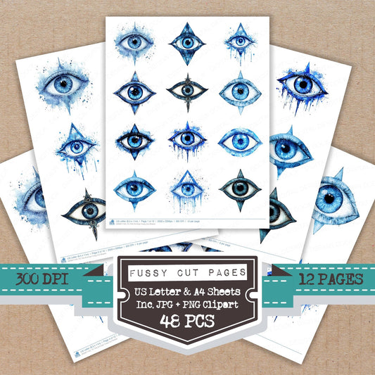 The Evil Eye Fussy Cut Sheets (DDD011122)