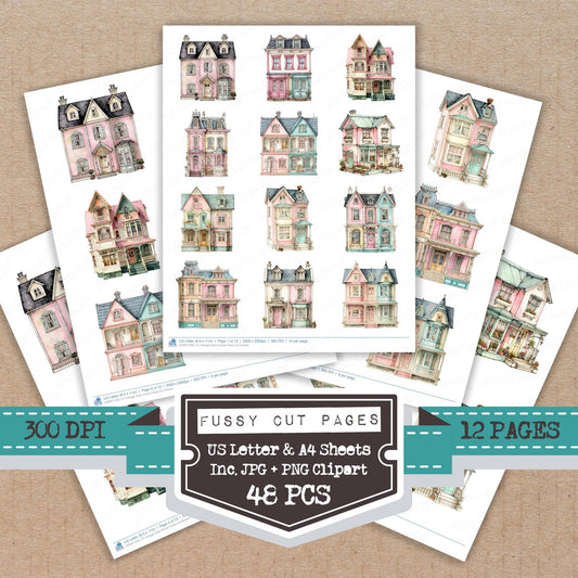 Vintage Dolls House Fussy Cut Sheets (DDD011230)