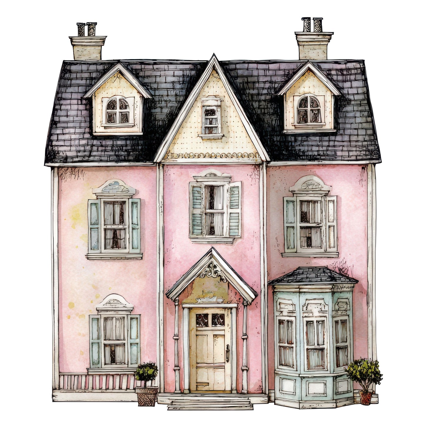 Vintage Dolls House Fussy Cut Sheets (DDD011230)