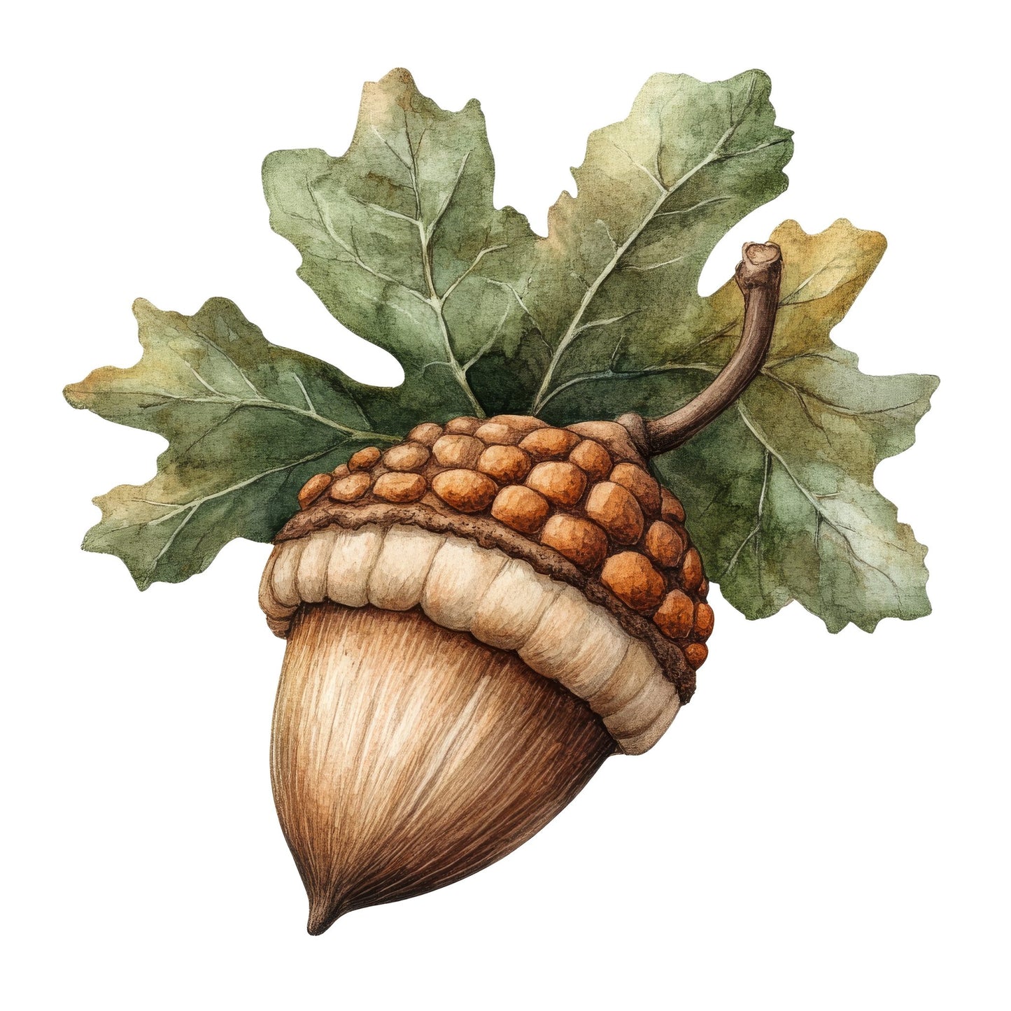 Watercolour Acorn Fussy Cut Sheets (DDD011338)