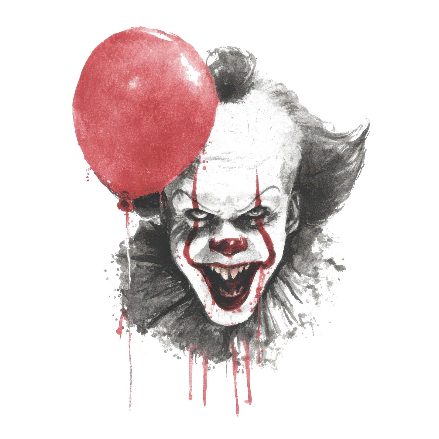 Watercolour Evil Clown Fussy Cut Sheets (DDD011481)