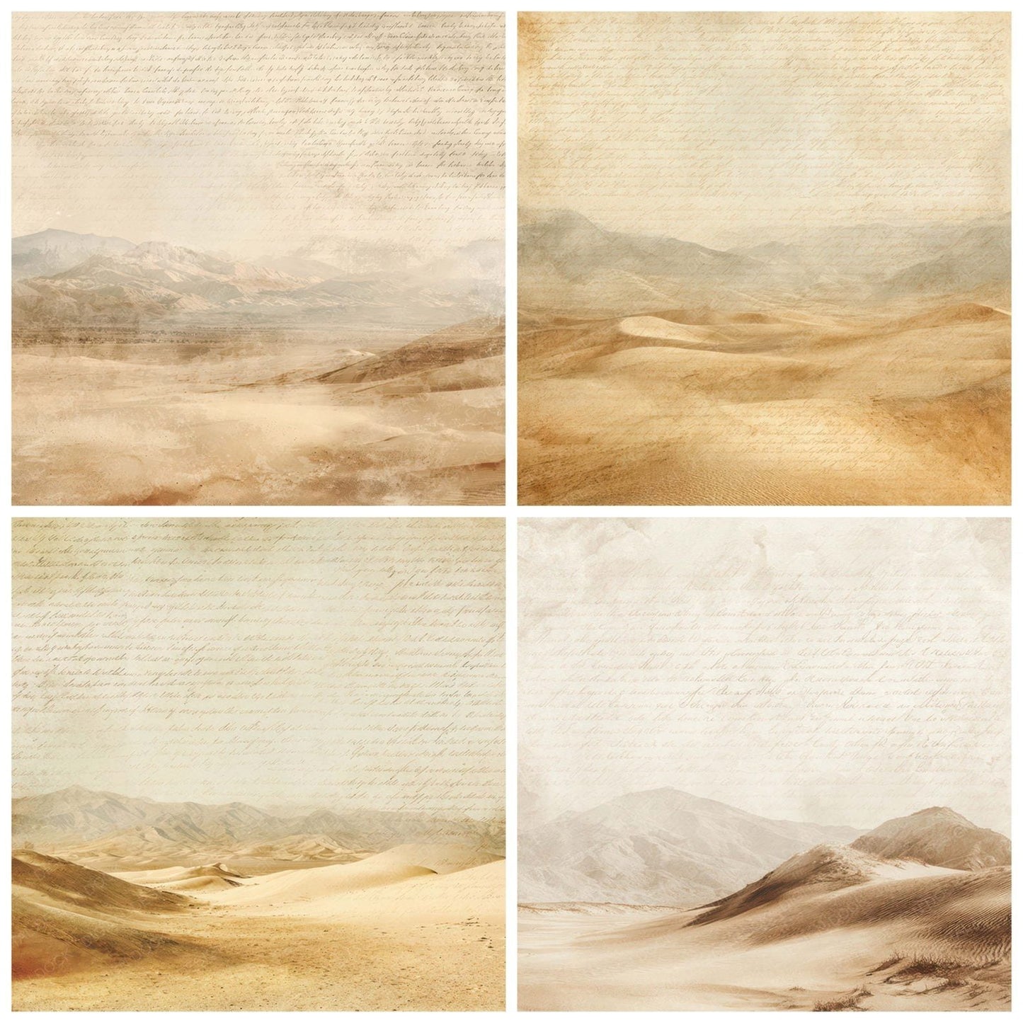 Vintage Desert Dunes Landscape Digital Paper Pack (DDD012190)