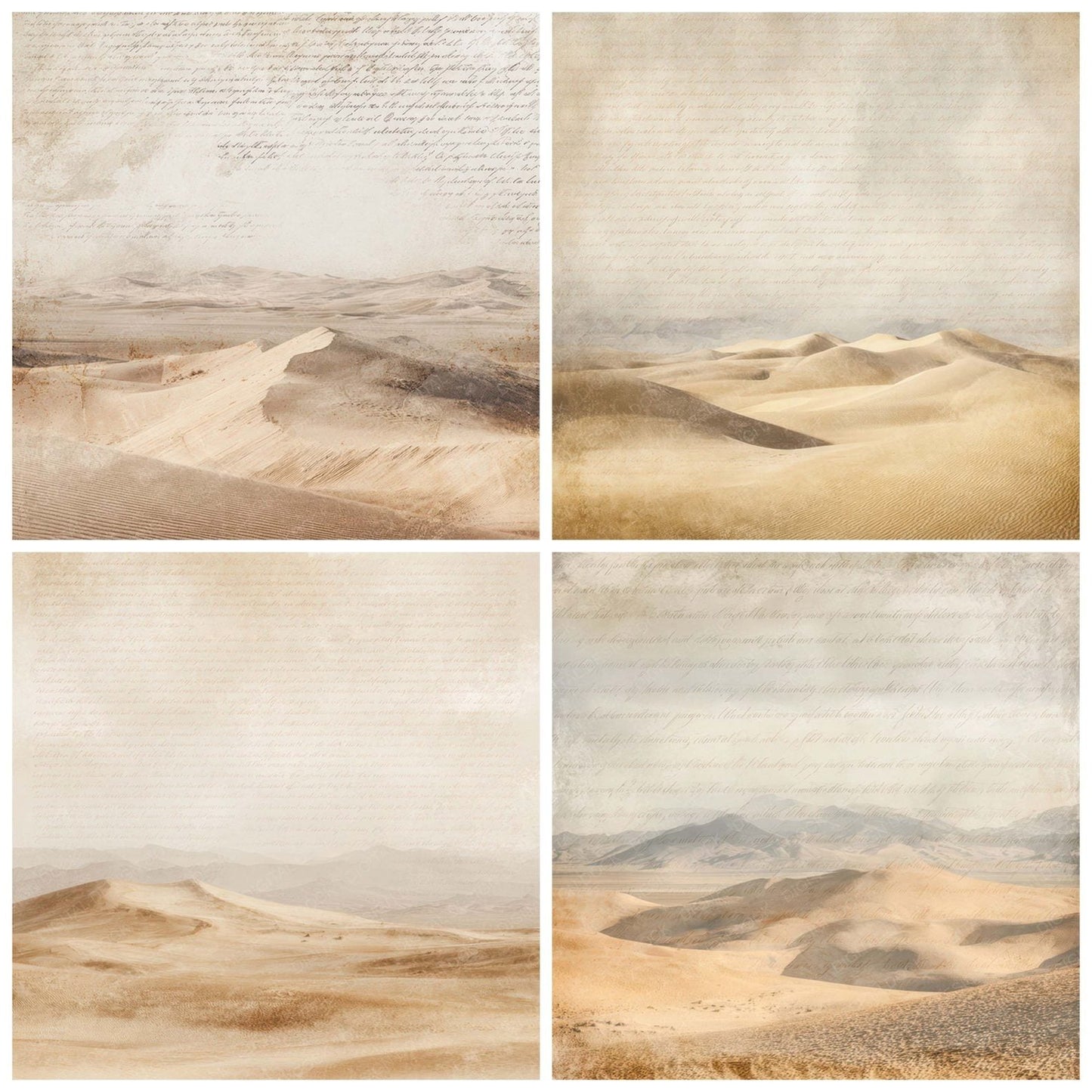 Vintage Desert Dunes Landscape Digital Paper Pack (DDD012190)