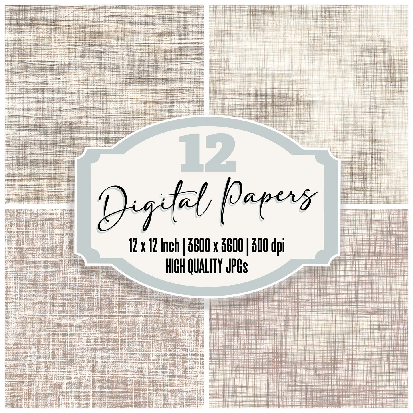 Frayed Fabric Thread Texture digital paper pack designed for background pages in junk journaling and paper craft projects