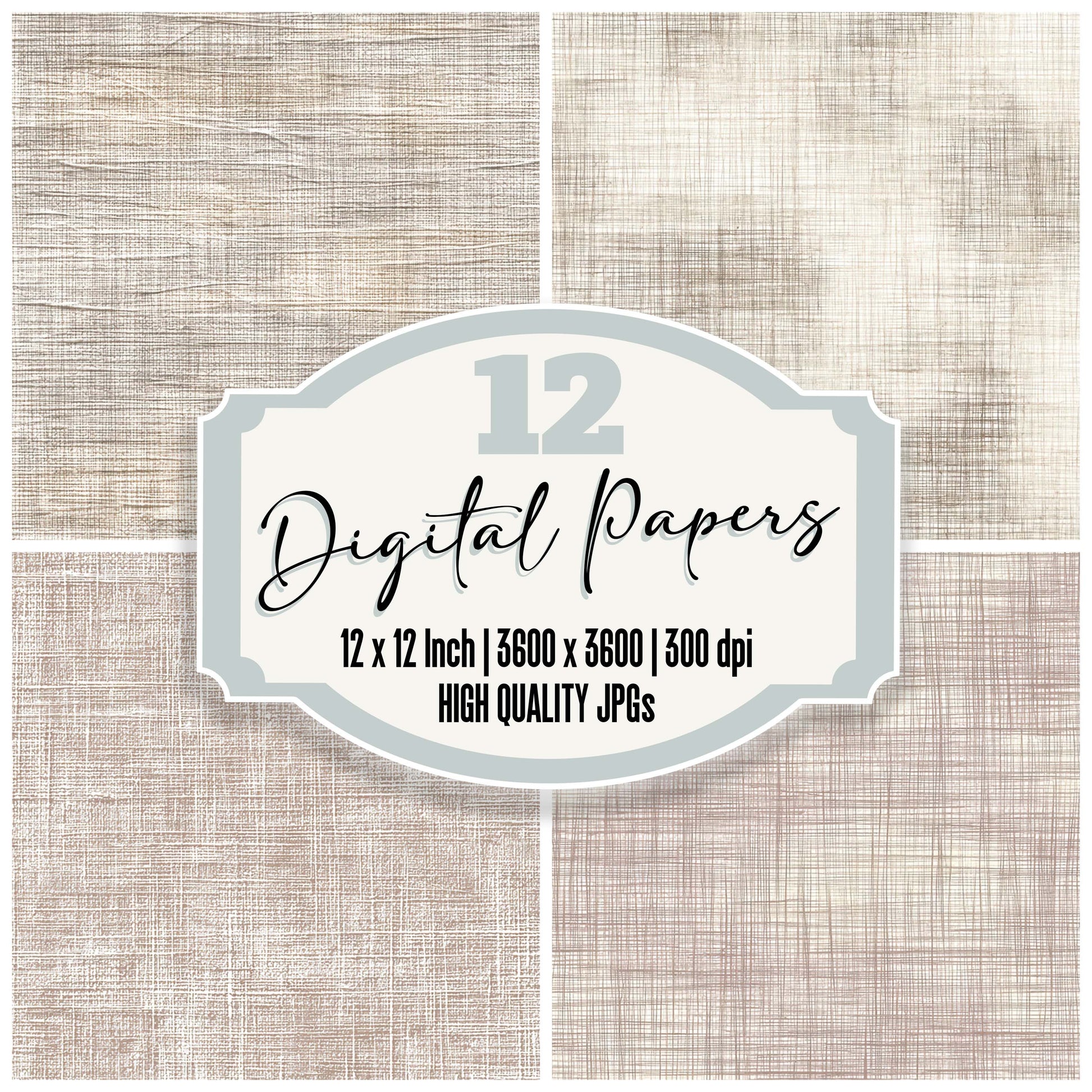 Frayed Fabric Thread Texture digital paper pack designed for background pages in junk journaling and paper craft projects
