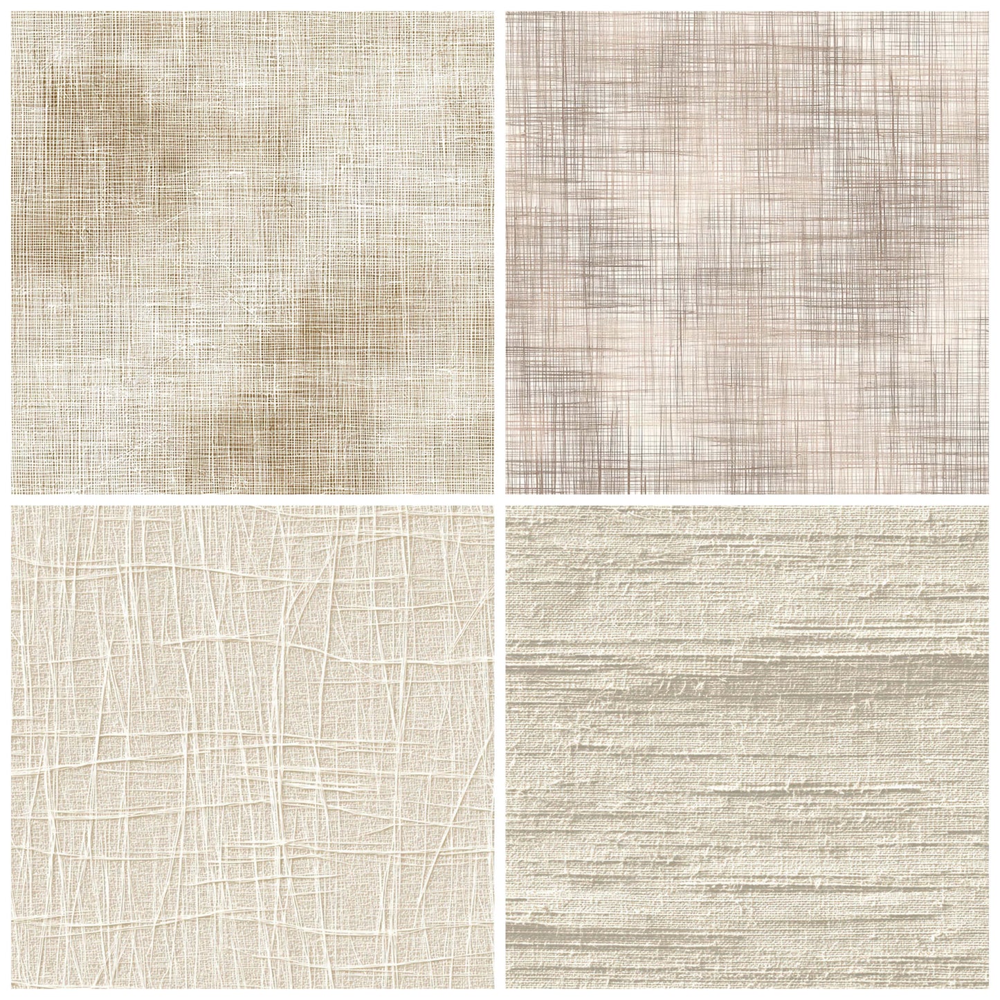 Preview layout showing Frayed Fabric Thread Texture papers arranged as background pages for junk journals and mixed media crafts