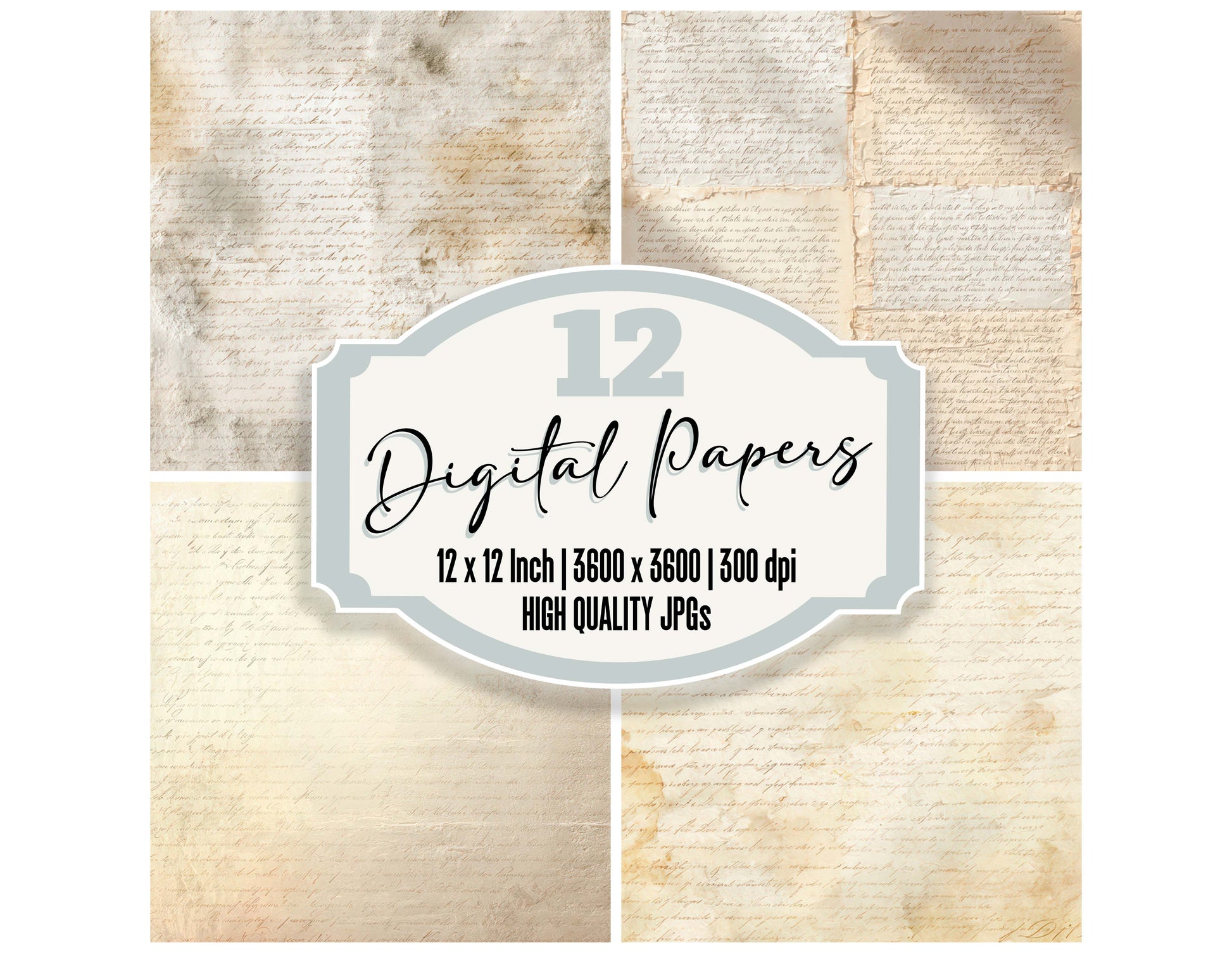 Vintage Open Book Pages digital paper pack designed for background pages in junk journaling and paper craft projects