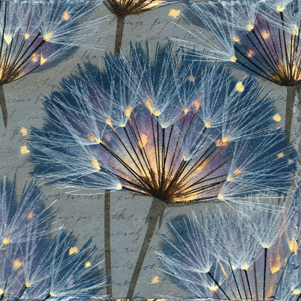 Xray Dandelion Clocks Pewter Lilac Digital Paper Pack (DDD012348)