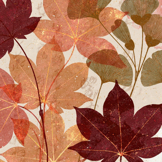 Xray Maple Leaves Rose Gold Blush Digital Paper Pack (DDD012355)