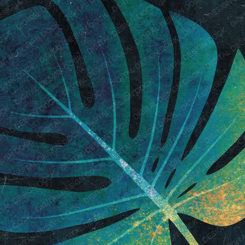 Xray Monstera Emerald Charcoal Digital Paper Pack (DDD012356)