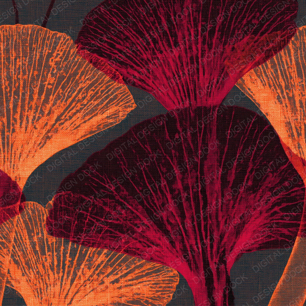 Xray Mushroom Gills Burgundy Taupe Digital Paper Pack (DDD012357)