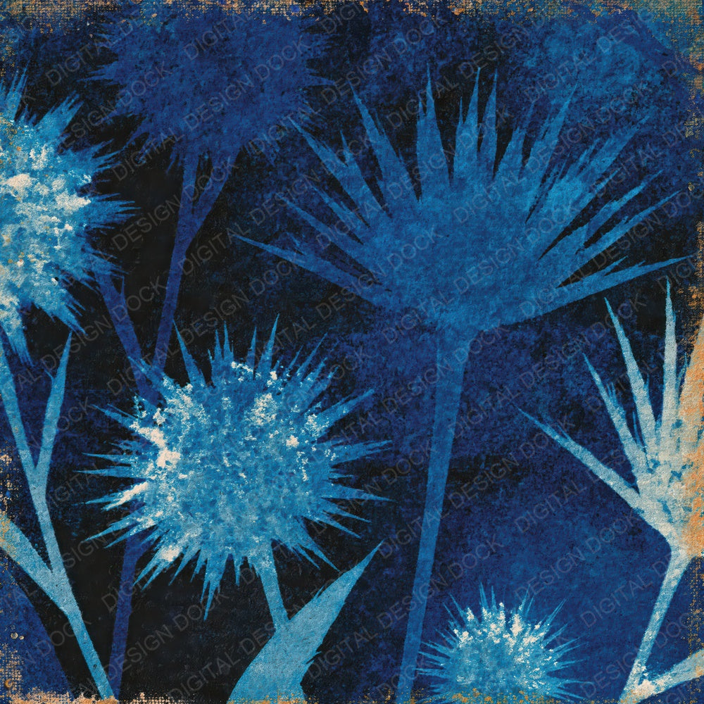 Xray Sea Holly Thistle Ice Platinum Digital Paper Pack (DDD012361)