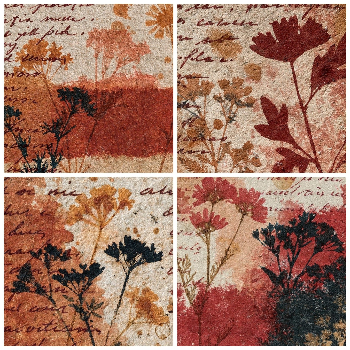 Vintage Paper Apothecary Chamomile Blush Digital Paper Pack (DDD012371)