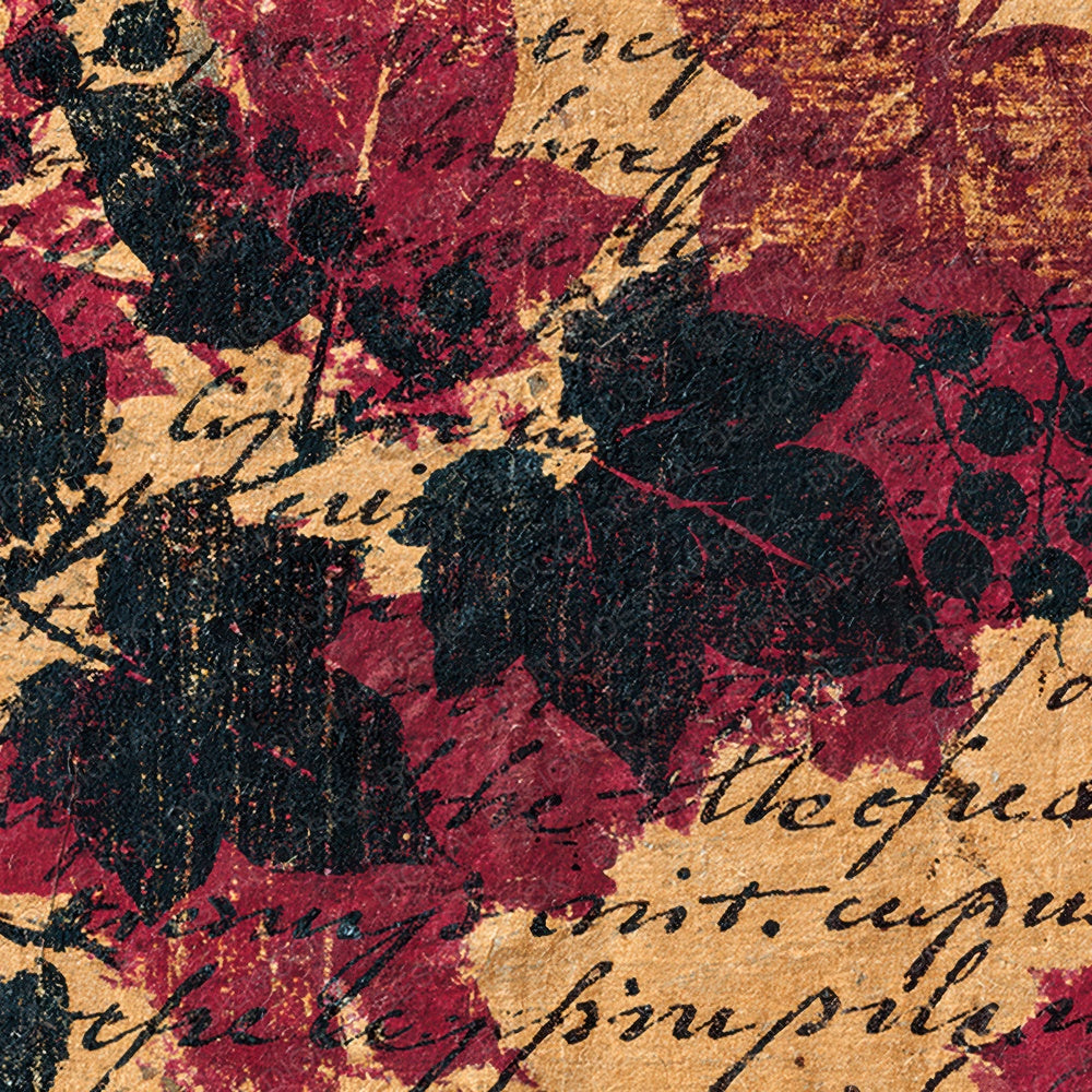 Vintage Paper Gothic Oxblood Ivy Digital Paper Pack (DDD012375)