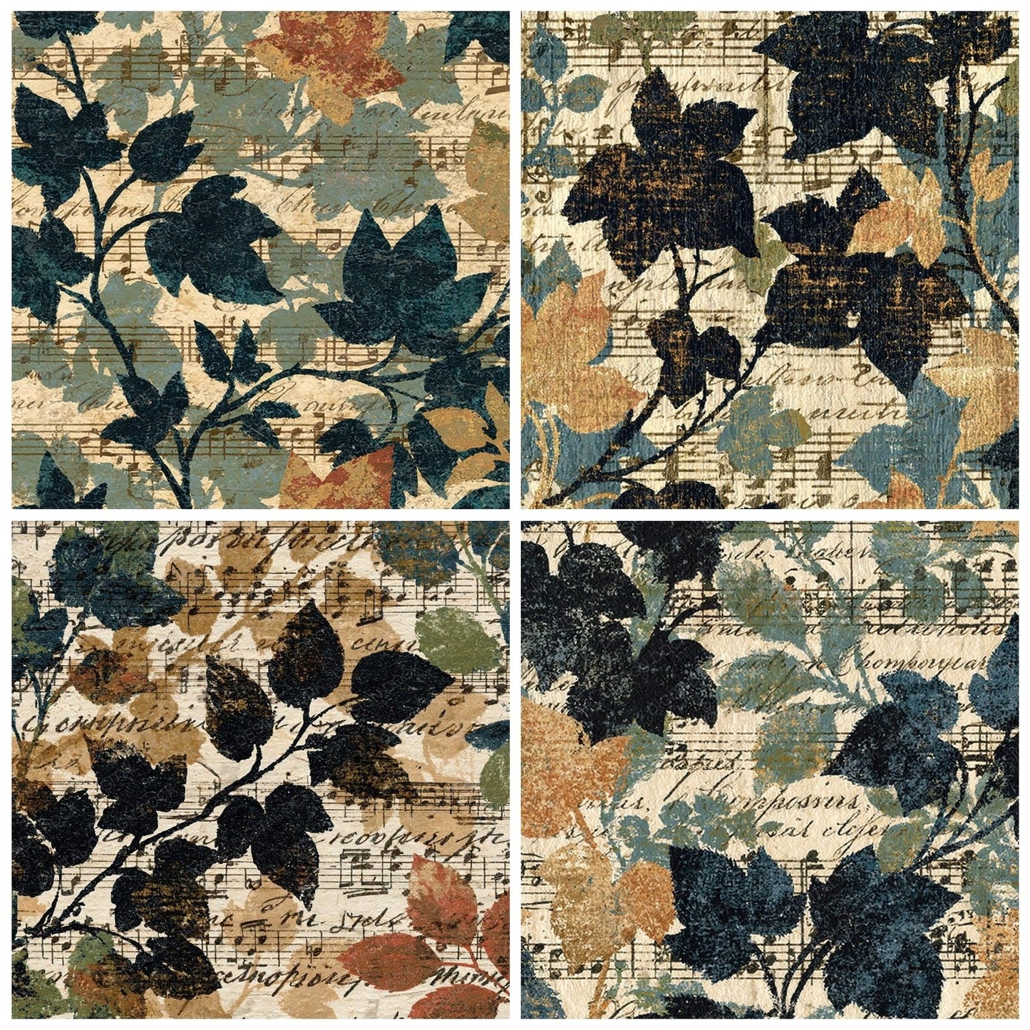 Vintage Paper Music Ivy Bone Digital Paper Pack (DDD012380)