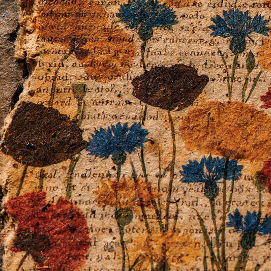 Vintage Paper Wildflower Tobacco Umber Digital Paper Pack (DDD012383)
