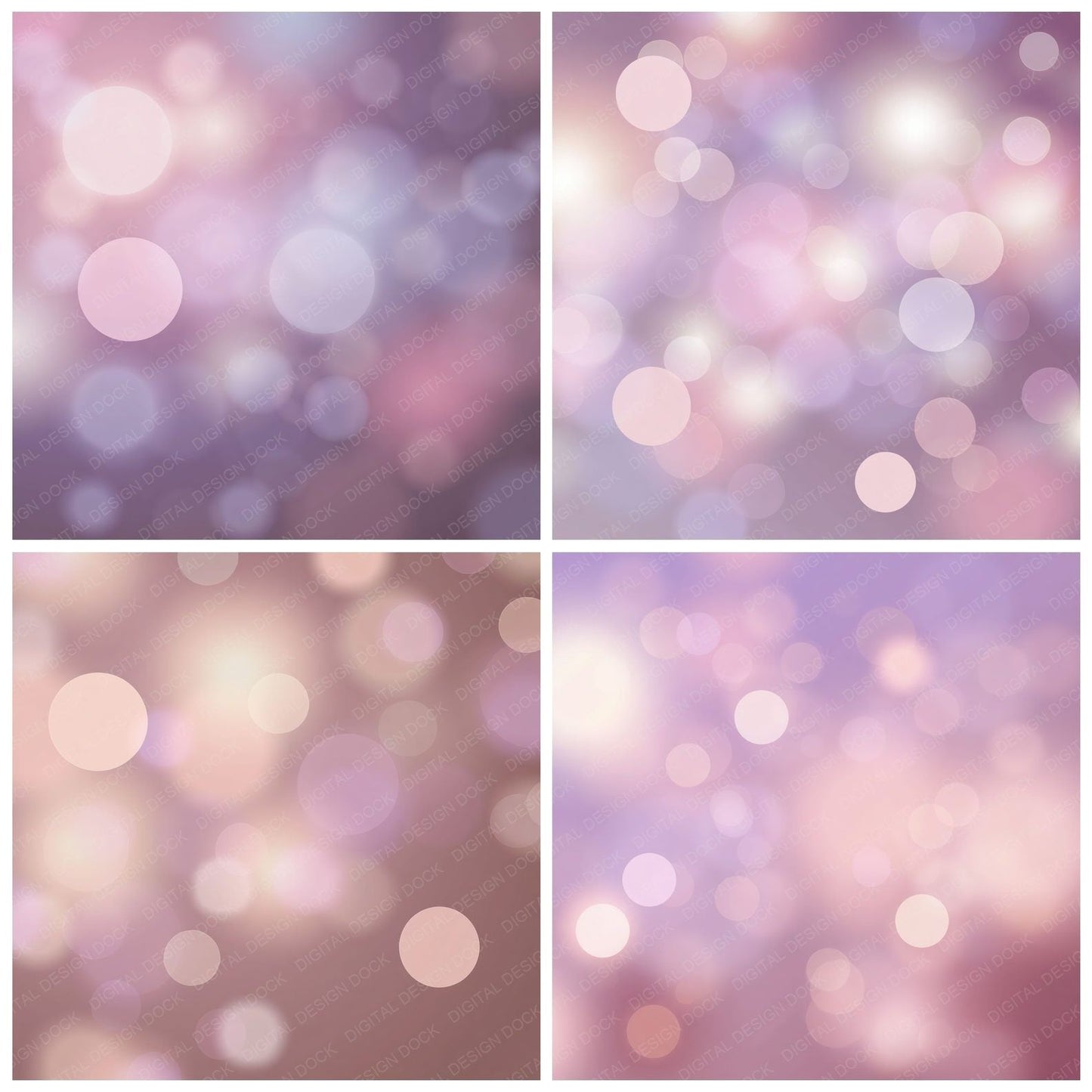 Bokeh Blush Lavender Digital Paper Pack (DDD012385)