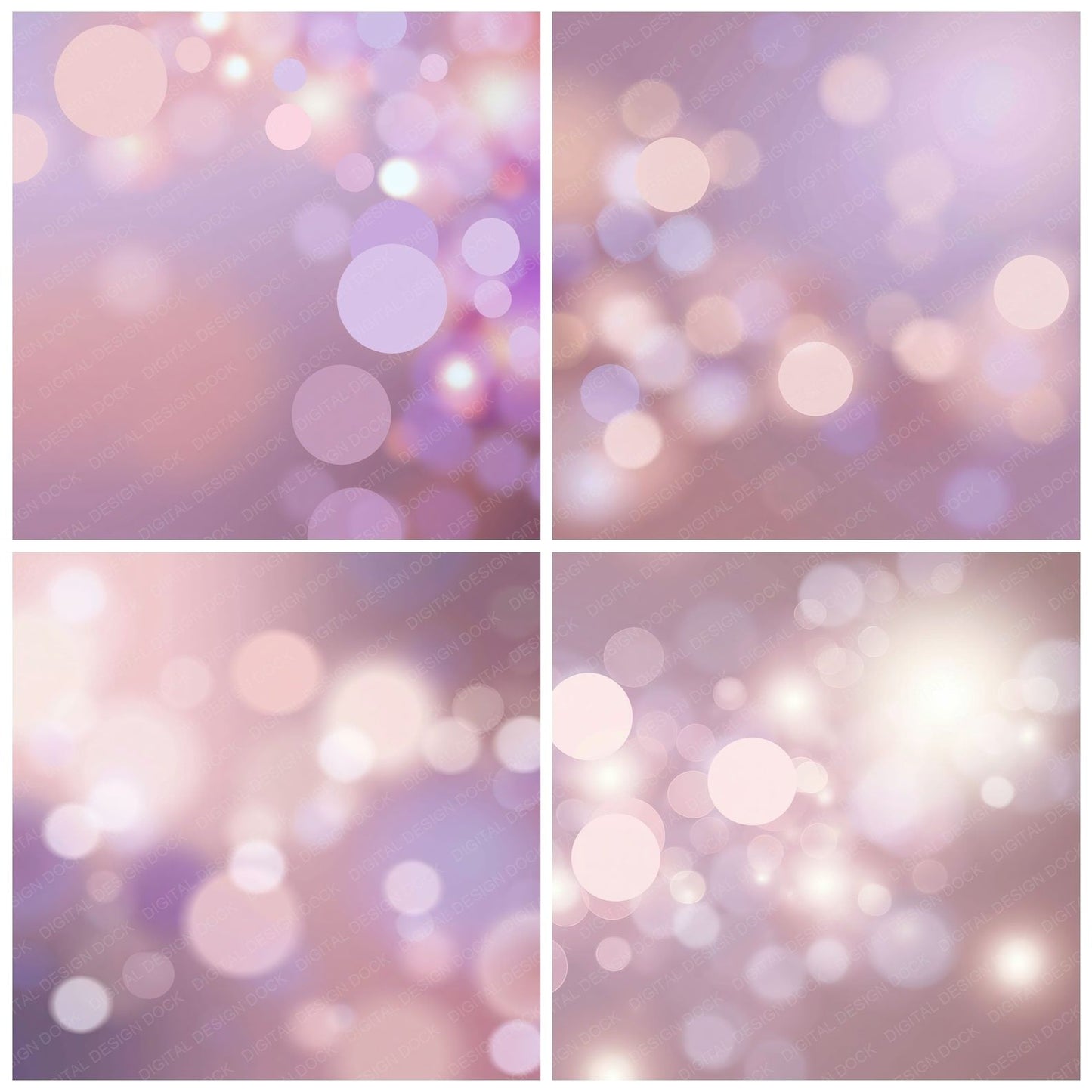 Bokeh Blush Lavender Digital Paper Pack (DDD012385)