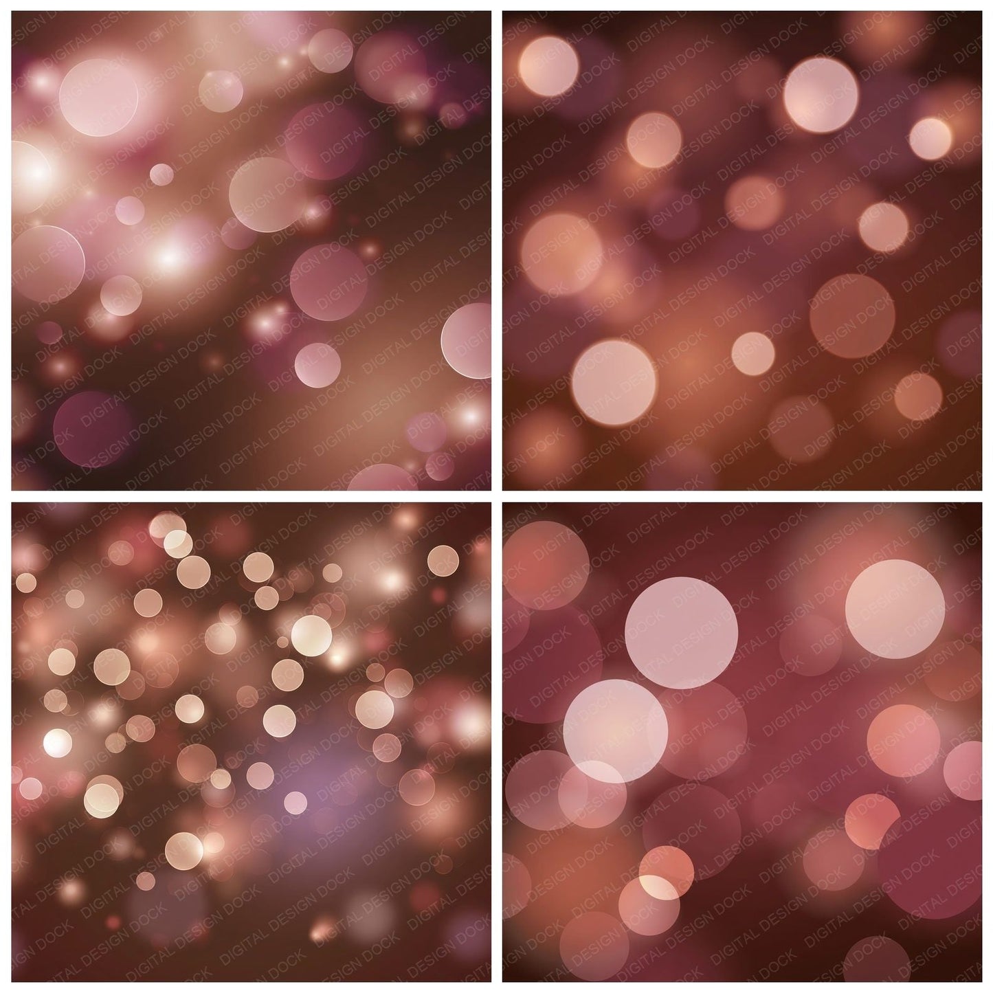 Bokeh Burgundy Oxblood Cocoa Digital Paper Pack (DDD012386)
